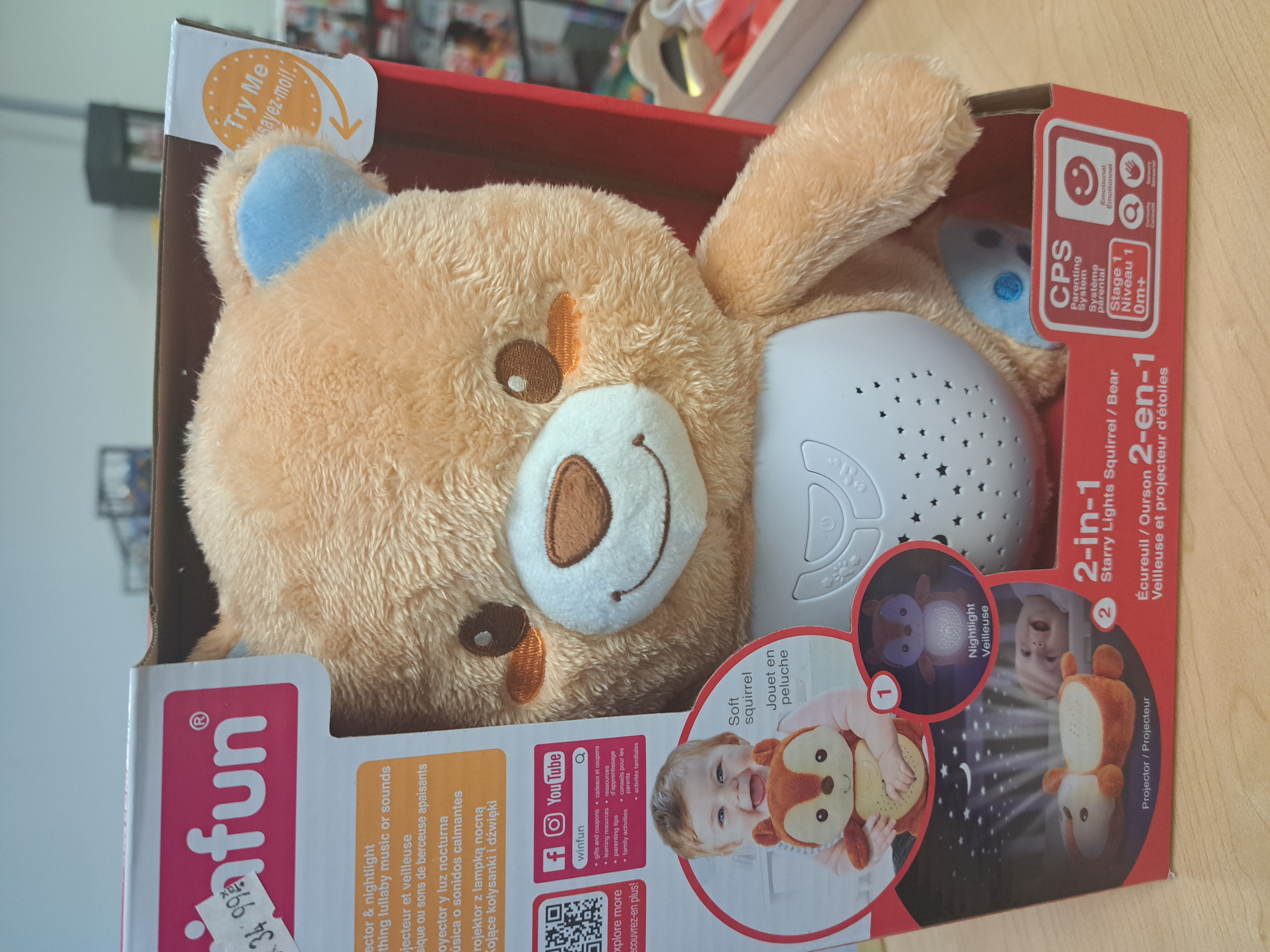 ourson veilleuse et projecteur d'étoiles